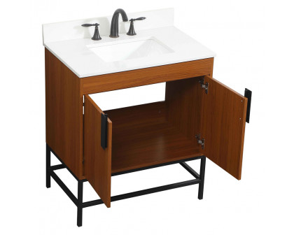 Elegant Bathroom Vanity - Teak (VF48830MTK-BS)