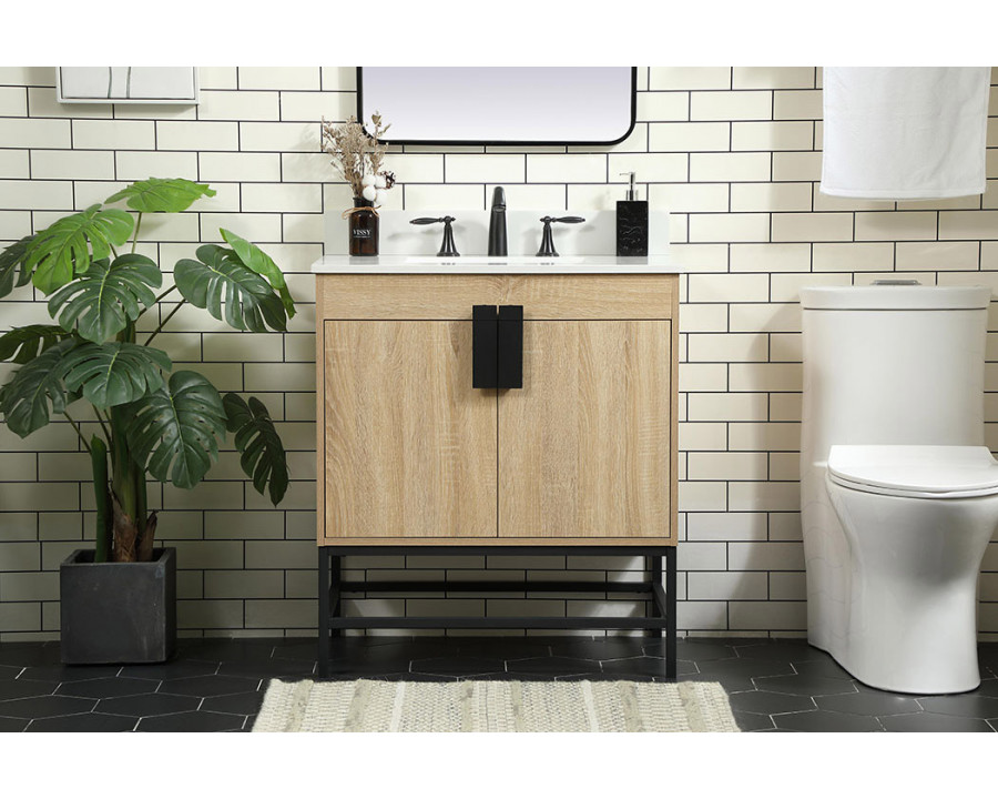 Elegant Bathroom Vanity - Mango Wood (VF48830MW-BS)