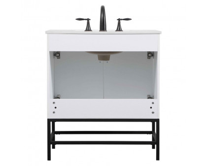 Elegant Bathroom Vanity - White (VF48830MWH)