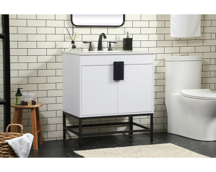 Elegant Bathroom Vanity - White (VF48830MWH)