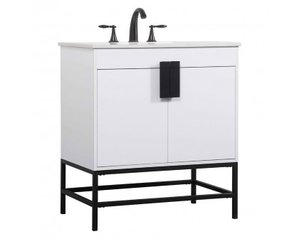 Elegant Bathroom Vanity - White (VF48830MWH)