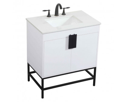 Elegant Bathroom Vanity - White (VF48830MWH)