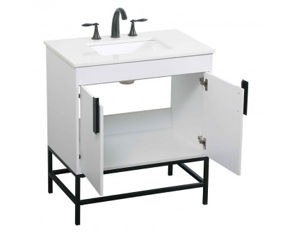 Elegant Bathroom Vanity - White (VF48830MWH)