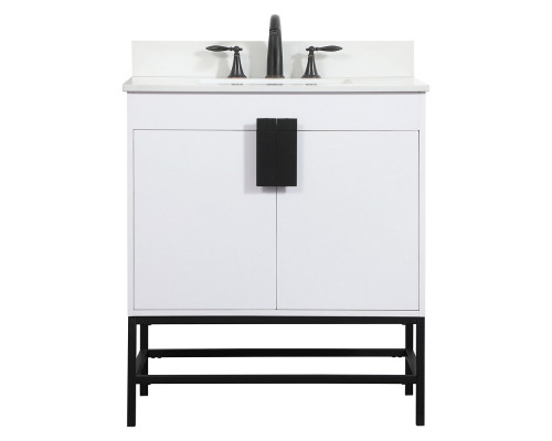 Elegant Bathroom Vanity - White (VF48830MWH-BS)