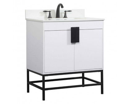 Elegant Bathroom Vanity - White (VF48830MWH-BS)