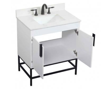 Elegant Bathroom Vanity - White (VF48830MWH-BS)