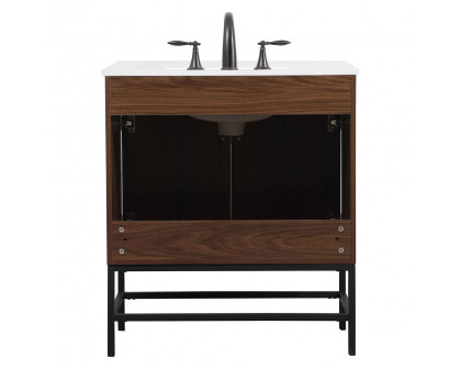 Elegant Bathroom Vanity - Walnut (VF48830MWT)