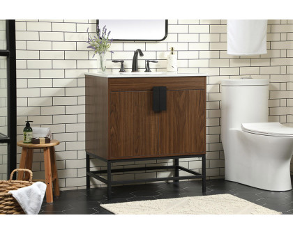 Elegant Bathroom Vanity - Walnut (VF48830MWT)