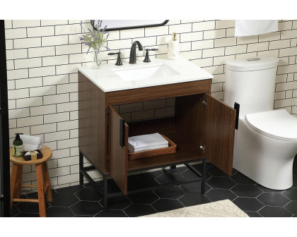 Elegant Bathroom Vanity - Walnut (VF48830MWT)