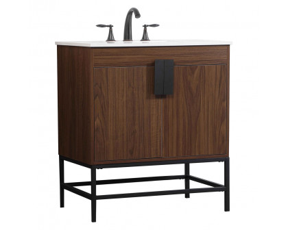 Elegant Bathroom Vanity - Walnut (VF48830MWT)