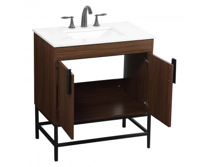 Elegant Bathroom Vanity - Walnut (VF48830MWT)