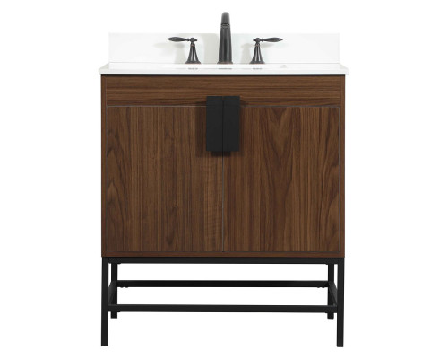 Elegant Bathroom Vanity - Walnut (VF48830MWT-BS)