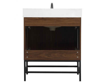 Elegant Bathroom Vanity - Walnut (VF48830MWT-BS)