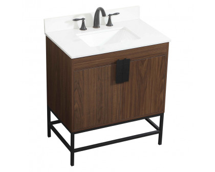 Elegant Bathroom Vanity - Walnut (VF48830MWT-BS)