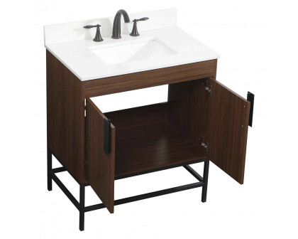 Elegant Bathroom Vanity - Walnut (VF48830MWT-BS)