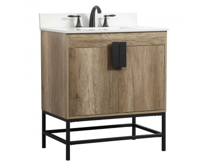 Elegant Bathroom Vanity - Natural Oak (VF48830NT-BS)