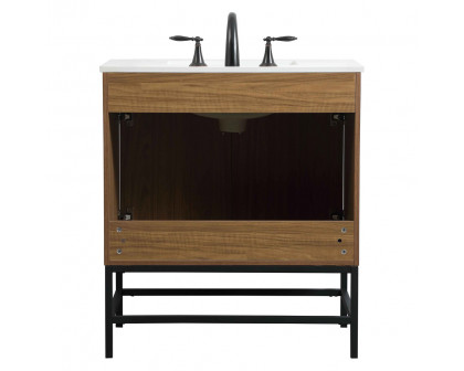 Elegant Bathroom Vanity - Walnut Brown (VF48830WB)