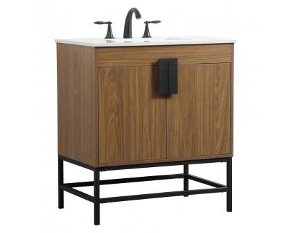 Elegant Bathroom Vanity - Walnut Brown (VF48830WB)