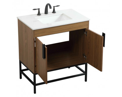 Elegant Bathroom Vanity - Walnut Brown (VF48830WB)