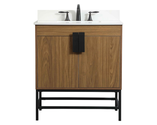 Elegant Bathroom Vanity - Walnut Brown (VF48830WB-BS)