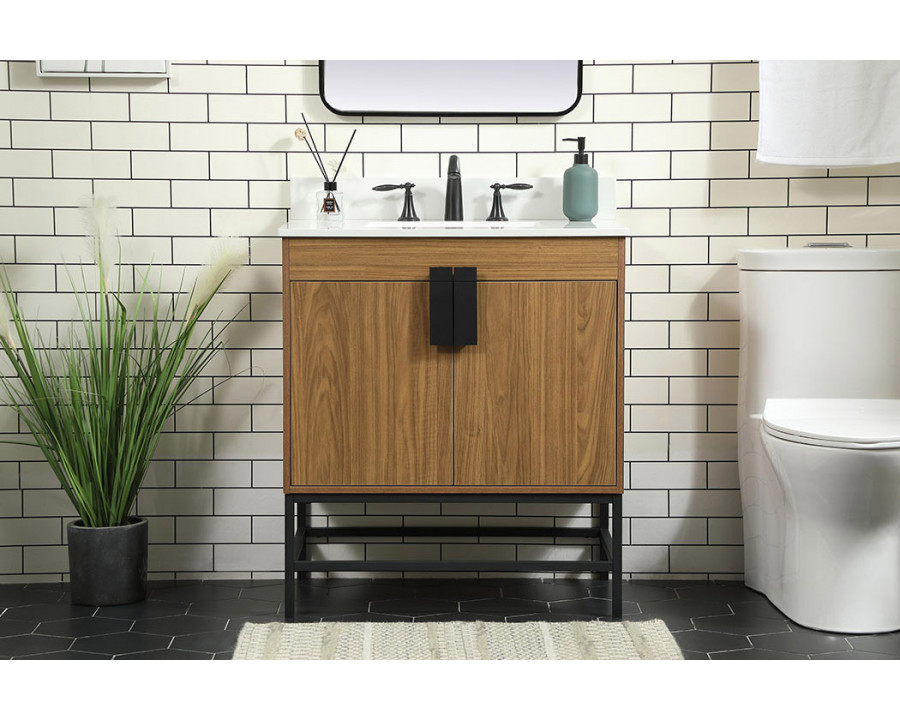 Elegant Bathroom Vanity - Walnut Brown (VF48830WB-BS)