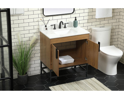 Elegant Bathroom Vanity - Walnut Brown (VF48830WB-BS)