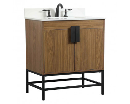 Elegant Bathroom Vanity - Walnut Brown (VF48830WB-BS)