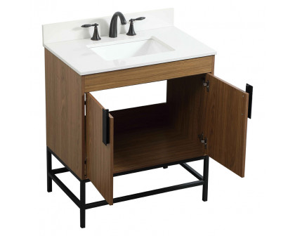 Elegant Bathroom Vanity - Walnut Brown (VF48830WB-BS)