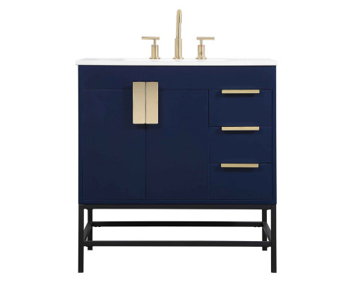 Elegant Bathroom Vanity - Blue (VF48832MBL)