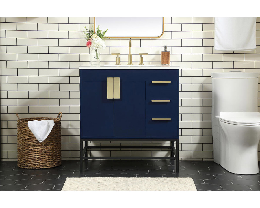 Elegant Bathroom Vanity - Blue (VF48832MBL)