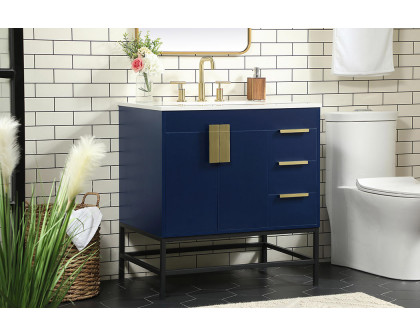 Elegant Bathroom Vanity - Blue (VF48832MBL)