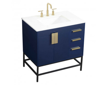 Elegant Bathroom Vanity - Blue (VF48832MBL)