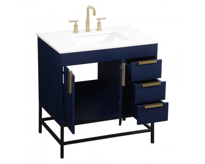 Elegant Bathroom Vanity - Blue (VF48832MBL)