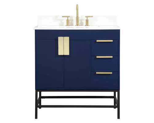 Elegant Bathroom Vanity - Blue (VF48832MBL-BS)