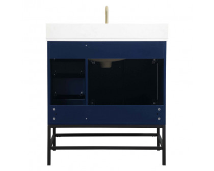 Elegant Bathroom Vanity - Blue (VF48832MBL-BS)