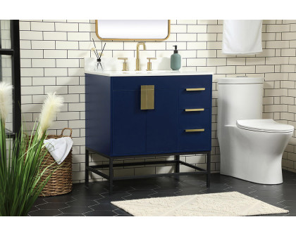 Elegant Bathroom Vanity - Blue (VF48832MBL-BS)