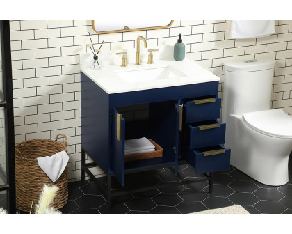 Elegant Bathroom Vanity - Blue (VF48832MBL-BS)