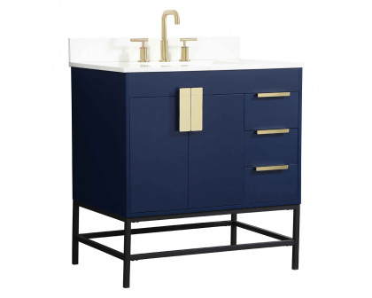 Elegant Bathroom Vanity - Blue (VF48832MBL-BS)