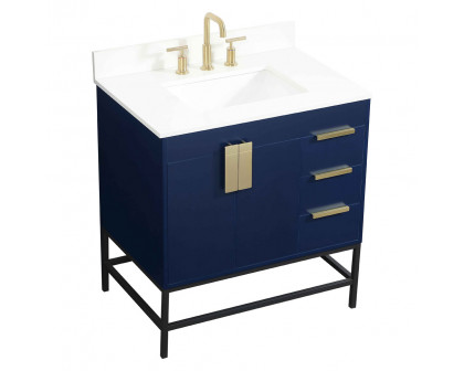 Elegant Bathroom Vanity - Blue (VF48832MBL-BS)