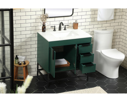 Elegant Bathroom Vanity - Green (VF48832MGN)