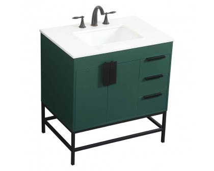 Elegant Bathroom Vanity - Green (VF48832MGN)