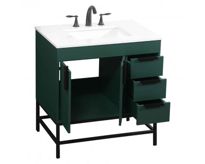 Elegant Bathroom Vanity - Green (VF48832MGN)