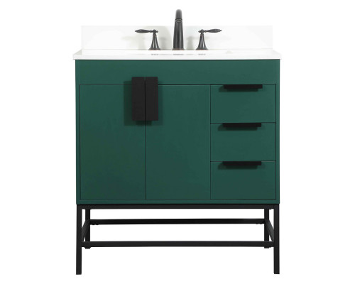 Elegant Bathroom Vanity - Green (VF48832MGN-BS)