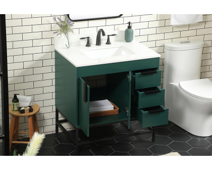 Elegant Bathroom Vanity - Green (VF48832MGN-BS)