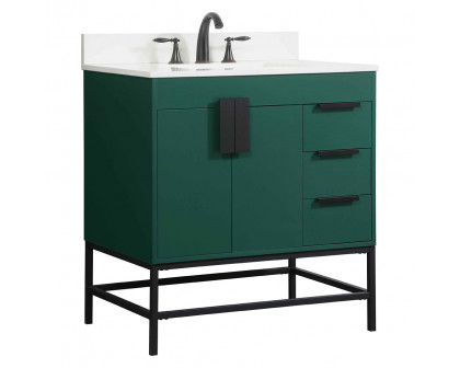 Elegant Bathroom Vanity - Green (VF48832MGN-BS)