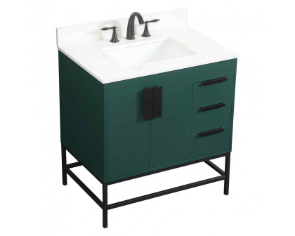 Elegant Bathroom Vanity - Green (VF48832MGN-BS)