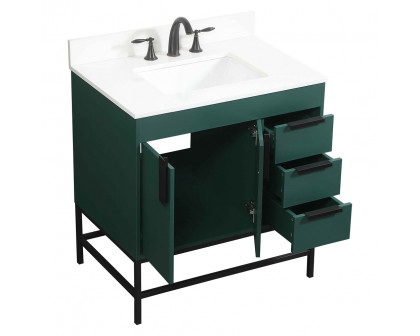 Elegant Bathroom Vanity - Green (VF48832MGN-BS)