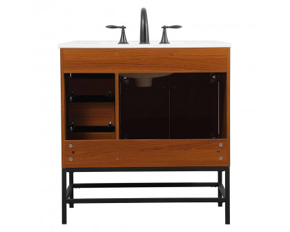 Elegant Bathroom Vanity - Teak (VF48832MTK)