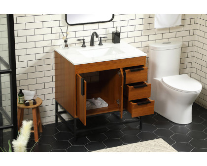 Elegant Bathroom Vanity - Teak (VF48832MTK)