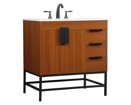 Elegant Bathroom Vanity - Teak (VF48832MTK)